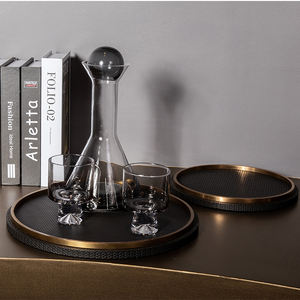 Présentoir à bijoux T-172Durable plateau en cuir décoration de la maison belle <span class=keywords><strong>Dubai</strong></span> <span class=keywords><strong>Diner</strong></span> plateau de salle de bain en métal de luxe - Product Image 5