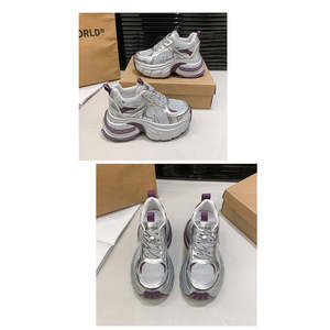 2025 Spring New Women's Breathable <b>Height</b>-<b>Increasing</b> Platform Dad Sneakers Lightweight Casual Comfortable <b>Shoes</b> - Product Image 5