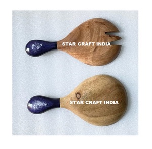 Couverts en bois en résine avec poignée en émail pour restaurants de luxe et hôtels décor de table ustensiles de cuisine ensembles de couverts inde - Product Image 1