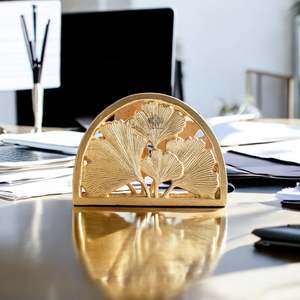 Porte-serviettes de luxe à motifs floraux en relief, fait main, en métal, cristal et aluminium, décoration de table pour restaurants et fêtes - Product Image 4