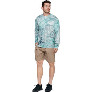 Camisa de pesca deportiva sólida de manga larga para hombre de la mejor calidad con protección UV Impresión digital personalizada transpirable - Product Image 3
