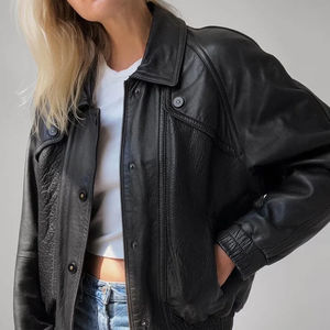Vente chaude Baggy 100% vestes pour femmes en cuir véritable nouvelle veste en cuir véritable surdimensionnée décontractée et élégante à Nurak en 2025 - Product Image 3