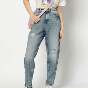 Nueva Llegada, Jeans de Moda para Mujer, Estilo Moderno, Desgastados, Cintura Alta, Spandex/Algodón, Transpirables, Buena Calidad - Product Image 1
