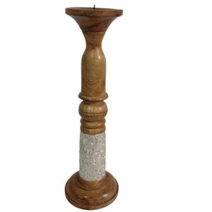 Porte-bougie en bois fait main, design décoratif, finition brillante, pour la maison, le sol, la décoration de fête de Noël, utilisation de porte-bougie - Product Image 1