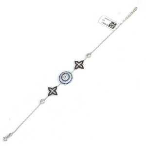 สร้อยข้อมือเงินแท้ 925 ประดับจี้รูปดาวและตาปีศาจ - Product Image 3