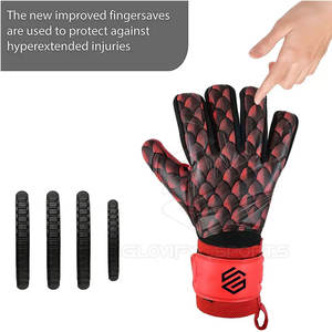 Gants de football de gardien de but professionnel de haute qualité Doigts de protection respirants en PU et cuir pour une utilisation sportive - Product Image 6