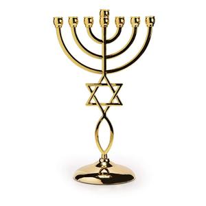 Menorah Wavy Branch Menorah Menorah en laiton avec un design élégant Menorah Bougeoirs Religions Candélabres - Product Image 3