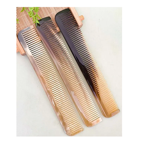 Peine de cuerno de buey de Búfalo, bolsillo antiestático clásico para la edad media, estilo compacto pulido y ecológico - Product Image 3