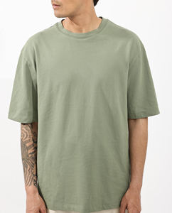 100% Heavyweight Cotton Oversized Printed & Embroidered Custom Plus Size Men's Jersey T-Shirt High Quality Customizable T-Shirt - Product Image 1