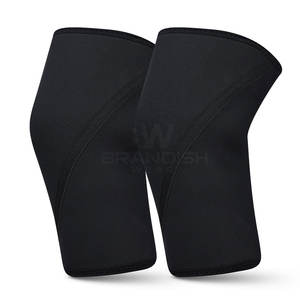 Best Quality Solid Color Weightlifting <b>Knee</b> <b>Sleeves</b> Breathable Fabric with Custom Logo New Trendy <b>Knee</b> <b>Sleeves</b> For Gym - Product Image 6