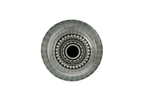 Durable Glass Drinkware Set of 6 Glasses 340 ml Transparent & Decorated Bottom Bohemian Pattern Modern Bohem Noir by Excelsa - Product Image 2