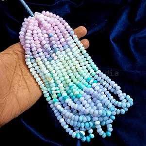 Perles rondes lisses multi-opales naturelles pour la fabrication de bijoux perles de pierres précieuses d'opale de bonbons colorés en gros 16 "8mm pierre d'opale en vrac - Product Image 1