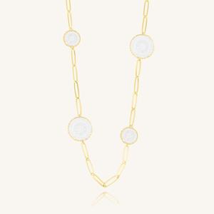 Collier ras du cou à double brin créatif or-fleur de lotus breloque carte de vœux diamant plaqué or rose chaîne perlée cadeau de mariage - Product Image 4