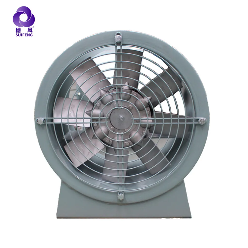 Ventilatore assiale industriale alimentato AC SFG ventilatore per condotto di alimentazione diretta in fabbrica ventilatore di ventilazione a basso rumore con dimensioni 8-48 pollici per magazzino