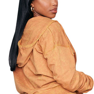 Novedad 2025: Chándal de invierno para mujer, estilo hip hop, lavado ácido, de gran gramaje, oversize, informal, totalmente personalizable - Product Image 6