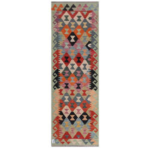 พรมกิลิมแบบมีสายรัด ไมมานา อัฟกานิสถาน ขนาด 242 x 81 ซม. - Product Image 1