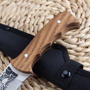OEM ODM Personnalisable Vente en Gros Couteau Droit en Acier Inoxydable Offre Spéciale Manche en Bois de Carbone pour Camping en Plein Air Chasse de Survie - Product Image 3