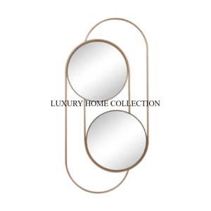 Cadre de miroir mural artisanal en métal antique avec une finition métallique brossée et des motifs floraux pour une sophistication intemporelle - Product Image 4