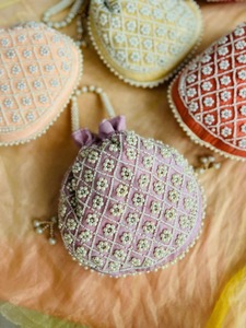 <b>Bags</b> Women Handmade Wedding <b>Bag</b> Rakhi Gift for Sister Indian Ethnic Potli Bridal Wristlet Purse - Product Image 2