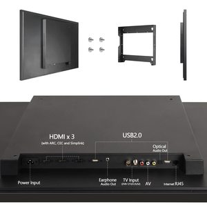 โทรทัศน์สมาร์ททีวีขนาด 43 นิ้ว กันน้ำ 4K UHD พร้อม Wi-Fi หน้าจอแบบกระจกสำหรับใช้ในครัว ระบบ WebOS พร้อมไฟแบ็คไลท์ LED - Product Image 1