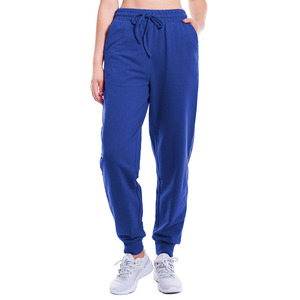 Pantalones de chándal de invierno de lona de cintura media lisos de gran tamaño con logotipo personalizado, pantalones de chándal apilados para mujer, ajuste Regular - Product Image 1