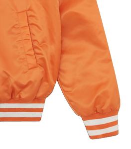 Vente en gros de vêtements de sport décontractés respirants veste en satin avec logo personnalisé 100% veste universitaire en satin Letterman boutonnée en polyester - Product Image 5