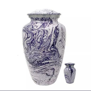 Urna de cremación de aluminio impresa con esmalte de pájaro y flor, urna de cenizas funerarias de diseño, la más vendida, de alta calidad - Product Image 6