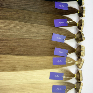 Cinta invisible sin costuras de doble dibujo en extensiones de cabello humano Estilo de onda natural Envío a EE. UU. - Product Image 1
