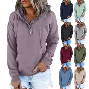 Logo personnalisé multicolore surdimensionné coupe ample dames haut court sweat à capuche imprimé grande taille sweats à capuche et sweat-shirts pour femmes - Product Image 1