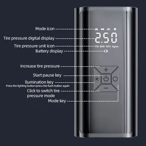 Pompe à Boule Électrique, Gonfleur de Pneus, Compresseur d'Air Portable, Gonflage Rapide, Silencieux, pour Voiture, Moto, Vélo - Product Image 4