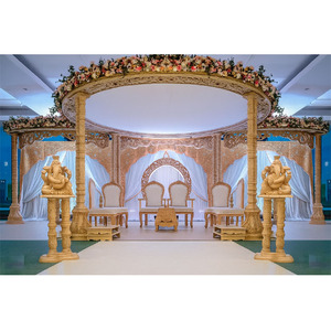 Mandap de Boda Indio de Fibra de Vidrio, Estilo Vintage Moderno y Elegante, Tallado, Desmontable, Tamaño y Color Personalizables, Decoración Nueva, EE. UU. - Product Image 1