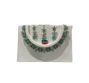 Fábrica al por mayor superventas de alta calidad nupcial boda collar pendientes conjuntos de joyas collar de piedras preciosas directo de la India - Product Image 1