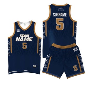 Fabricant Engro vêtements de sport uniformes industrie Conception personnalisée Impression par sublimation Short en jersey de basket-ball Uniforme réversible - Product Image 4