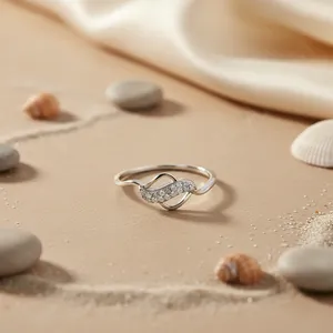 Bague en argent 925 plaqué or 14 carats avec zircone cubique, coupe émeraude, motif géométrique, style romantique, cadeau de promesse pour femme - Product Image 3