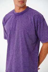 T-shirt tendance délavé à l'acide, look décontracté et élégant, en coton, pour les passionnés de streetwear et le quotidien - Product Image 3