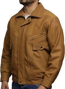 Chaqueta de invierno personalizada de piel de cordero auténtica para hombre 2025 - Product Image 3