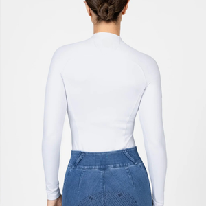 Camiseta de equitación moderna para mujer, ligera, transpirable, de tejido elástico que absorbe la humedad, para entrenamiento deportivo. - Product Image 3