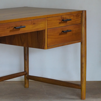 Bureau de bureau en bois de teck au design moderne de haute qualité avec tiroirs Bureau d'ordinateur de couleur naturelle de taille personnalisable