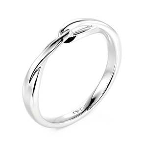 Bague de mariage Jeulia pour homme en argent sterling avec nœud torsadé et grappe de pierres précieuses - Product Image 2