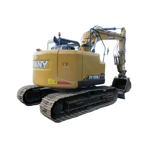 Excavadora de orugas SANY usada en excelentes condiciones con hidráulica auxiliar de viaje de 2 velocidades Isuzu Turbo Diesel y cubo W