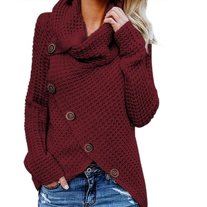 Meilleure qualité pull femmes automne hiver couleur différentes femmes col en V chandails en gros femmes chandails taux de gros - Product Image 4