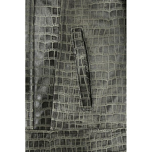 Chaqueta Universitaria de Béisbol Personalizada con Logotipo Bordado, de Piel de Oveja, con Cuello Alto, Impermeable y Ecológica para Hombre - Product Image 5