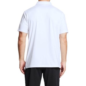 Polo décontracté à manches courtes pour hommes d'affaires noir uni impression personnalisée broderie logo sport golf - Product Image 2