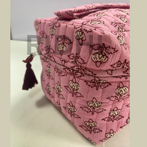 Bolsa de Maquillaje Portátil Hecha a Mano con Cremallera Acolchada de Algodón y Diseño de Sandía Ecológica de Calidad Premium para Asa de Bolso - Product Image 4