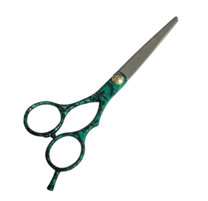 Repose-doigt réglable 5.5 \ "Ciseaux de salon en acier inoxydable avec poignée enduite de papier Ciseaux de coiffeur pour la coupe de cheveux - Product Image 2