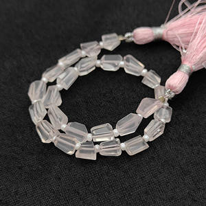 หินอัญมณีควอตซ์เหลี่ยมเพชรพลอยธรรมชาติขนาด8นิ้วลูกปัดทรงหลวมสำหรับทำเครื่องประดับจากอินเดีย - Product Image 4