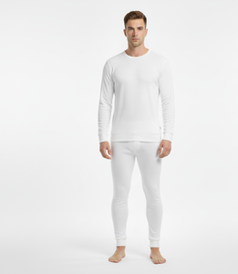 Traje Térmico para Hombre Cold Guard Blanco, Manga Larga, Tejido Suave y Transpirable que Brinda Calor Durante la Temporada de Invierno - Product Image 3