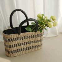 Sacs de plage et sacs à main pour femmes en paille, faits à la main, de style luxueux, écologiques, de haute qualité, conçus par des créateurs, en tricot et crochet