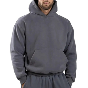 Logo personnalisé Poids lourd 500 GSM 100% Coton vierge Pullover Boxy Baggy Hoodie et pantalons de survêtement Survêtements Fabricant de survêtements - Product Image 1