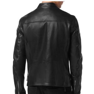 Veste d'hiver en peau de mouton véritable originale pour homme, col montant, logo frontal, imperméable, écologique, OEM, haute qualité, personnalisée, élégante - Product Image 2